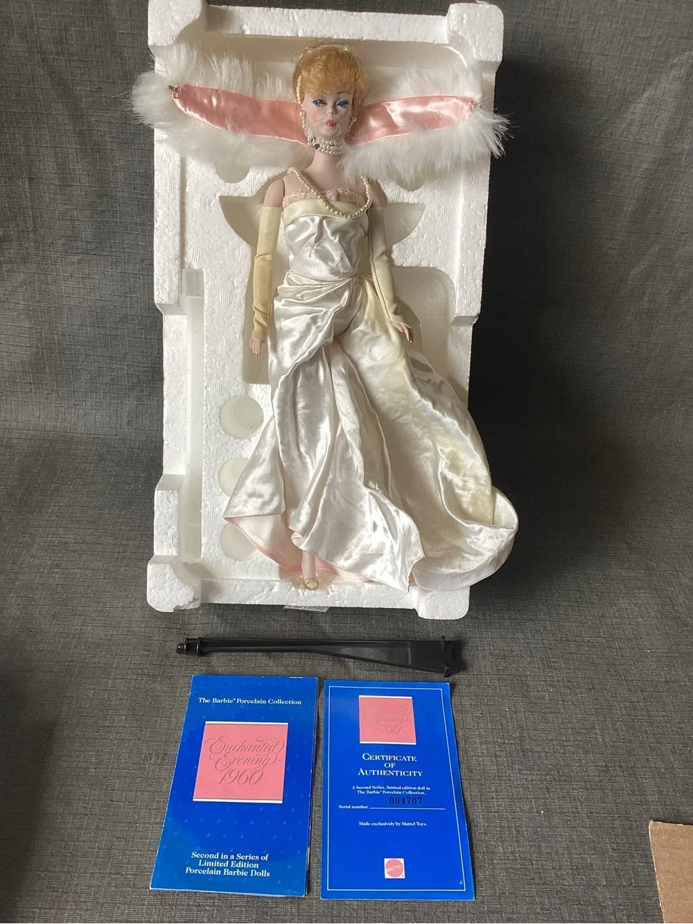 Enchanted Evening 1960 Barbie Porcelain Limited Edition 1986 Mattel  3415 New